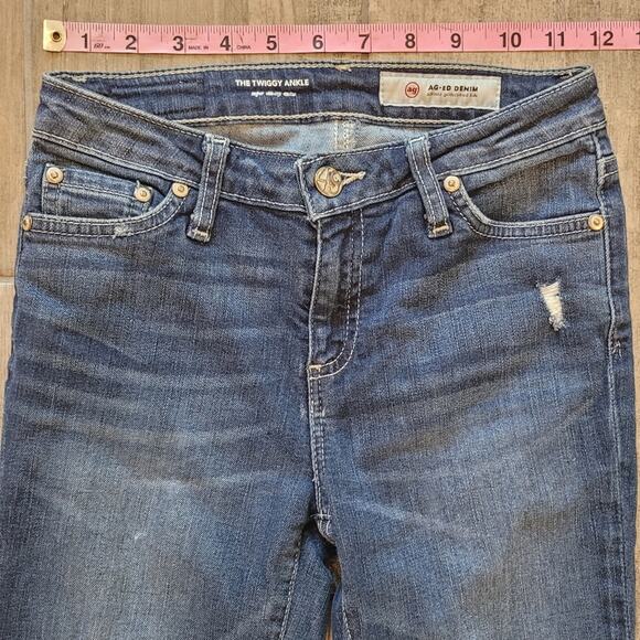 Adriano Goldschmied Jeans Girls Size 14 The Twiggy Ankle Distressed Med Wash AG - Picture 4 of 10
